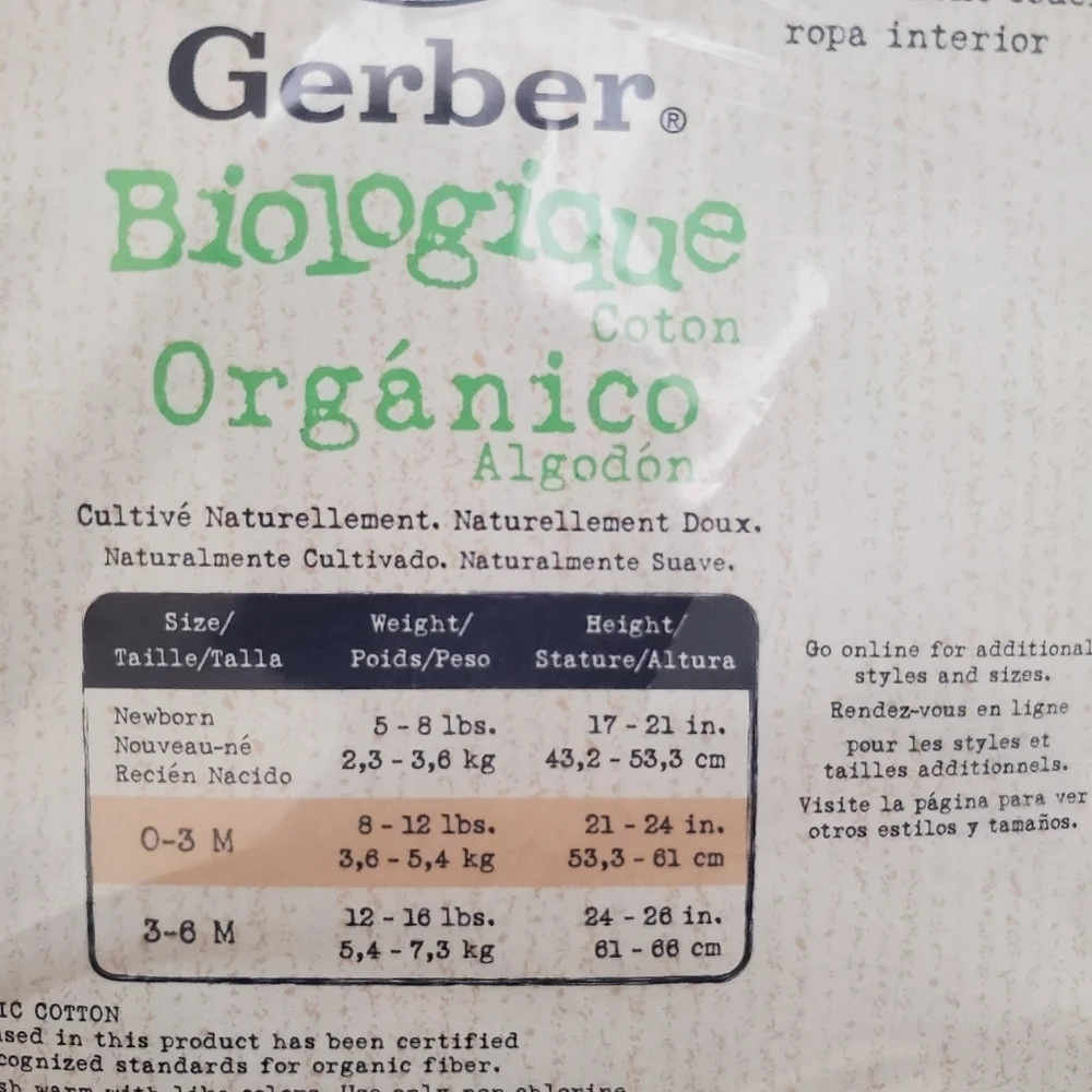 Gerber newborn onesie